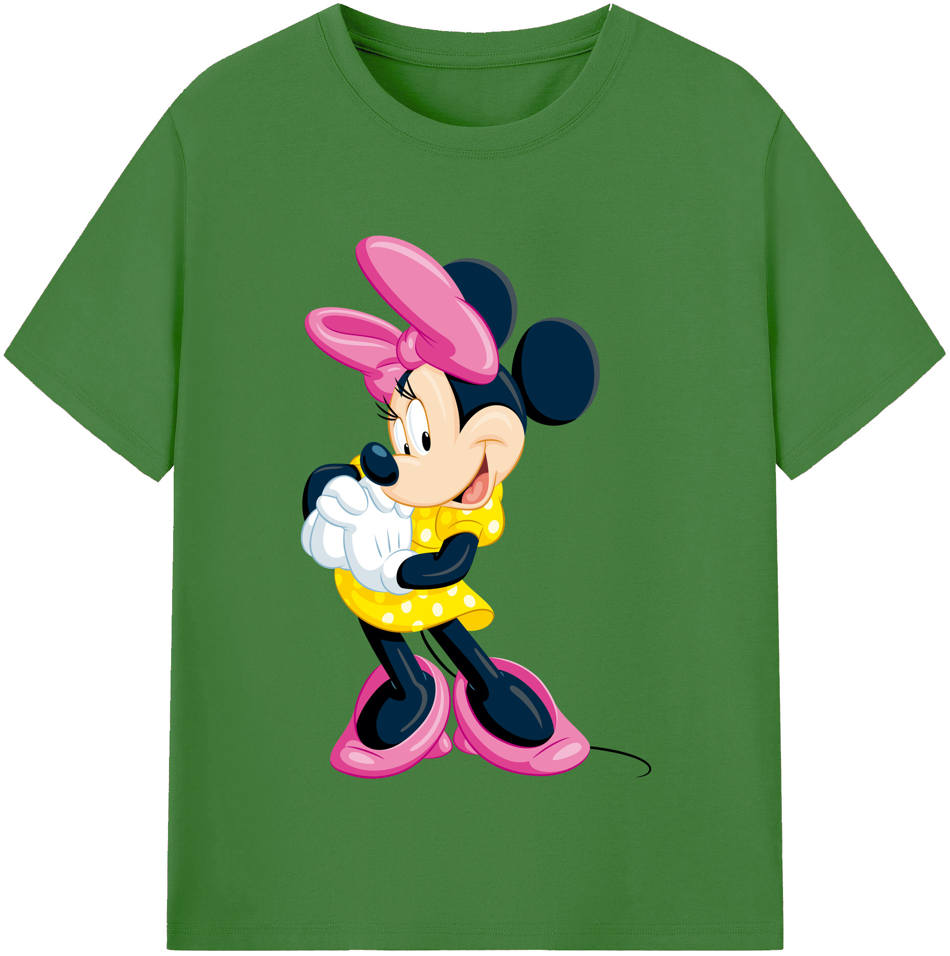 （画像用） ミッキーマウス Mickey Mouse レディースカジュアルプリントTシャツ（綿100％）